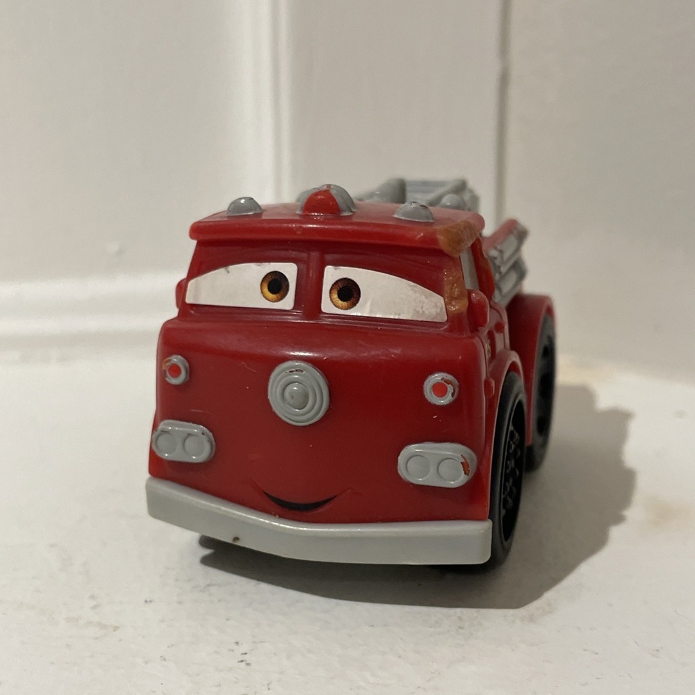 Disney Pixar Cars FISHER PRICE Little People Wheelies Red Fire Truck MATTEL Read